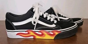 Vans Old Skool Größe 6 Herren 7,5 Frau Off The Wall Cutout Flammen Skater Grunge - Bild 1 von 5