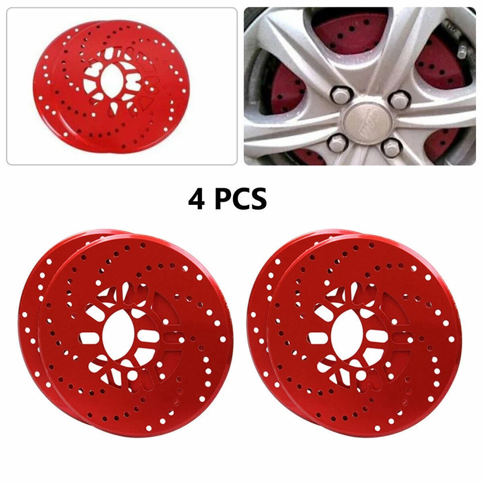 US Car Aluminum Wheel Brake Disc Cover Decorative Rotor Cross Drilled 7.4cm/2.9" - Изображение 1 из 4