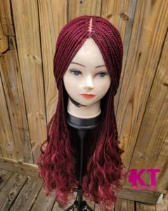 26" French Curls Box Braids Wigs for Black Women Synthetic Curly Braids Full Wig - Picture 1 of 5