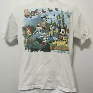 Camiseta Gráfica Vintage Disney Magic Kingdom Doble Cara Usada en Excelente Adulto Talla M RARA - Imagen 1 de 12