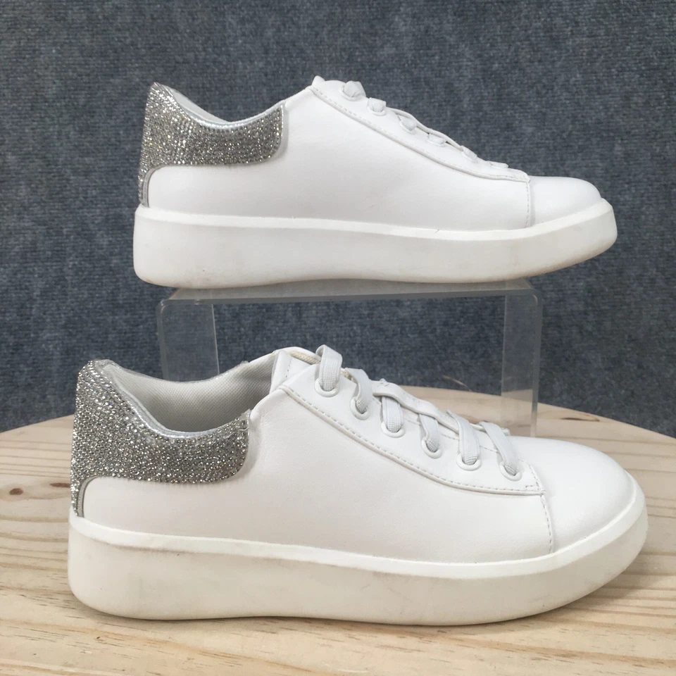 INC International Concepts Shoes Womens 6 M Allen Sneakers White Rhinestone Low - Image 1 of 4