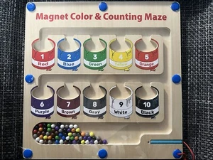 Gamenote Magnetic Color and Number Maze Educational Toy Age 3+ Classroom Home - Picture 1 of 4