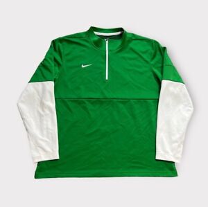 Nike Track Jacket Adult XL Green 1/4 Zip Pullover Long Sleeve