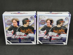 2 2023 TOPPS CHROME BASEBALL FACTORY SEALED RETAIL MEGA BOX RUTSCHMAN CARROLL NP