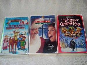 Cintas VHS de Cuento de Navidad de los Muppets/Milagro en la calle 34/Feliz Navidad - Imagen 1 de 9