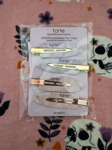 Authentic Tarte Cosmetics Multicolor Creaseless Hair Clips 4 Piece Set New Rare - Picture 1 of 6