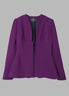 Aquascutum Purple Wool Peplum Fitted Jacket | Uk 6