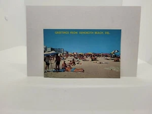Postal Rehoboth Beach Delaware Ocean People Resort Hotel Motel tomar el sol  - Imagen 1 de 2