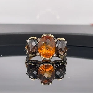 Le Vian 14K Yellow Gold Diamond Multi Gemstones Ring New $2200 - Picture 1 of 11