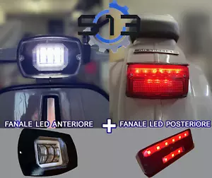 KIT 2 PZ - FANALE ANTERIORE - FARO LED VESPA 50 SPECIAL + FANALE POSTERIORE-LED - Foto 1 di 14