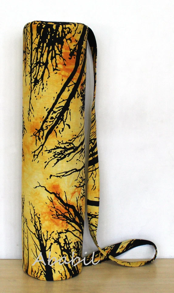 Indian Cotton Yoga Mat Bag Gym Bag Exercise Bags With Shoulder Strap Variations  - Image 1 of 1