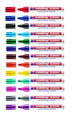 Edding 3300 Permanentmarker Marker mit Keilspitze 1-5 mm nachfüllbar