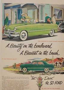 Ford Test Drive A '50 1950 Ford A Beauty On The Boulevard A Bearcat anuncio impreso de colección - Imagen 1 de 1
