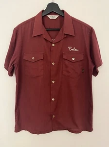 Calee Cuban Double Pocket Maroon Chainstitch Embroidery szL - Picture 1 of 10