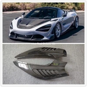 2PCS All Carbon Fiber Front Bumper Side Fender Cover For McLaren 720S 2017-2023 - Picture 1 of 12