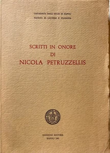 AUTORI VARI SCRITTI IN ONORE DI NICOLA PETRUZZELLIS GIANNINI 1981 - Imagen 1 de 16