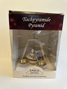 Piramide di Natale Saico Erzgebirgische Sletta, legno naturale arte popolare, tedesco - Foto 1 di 7