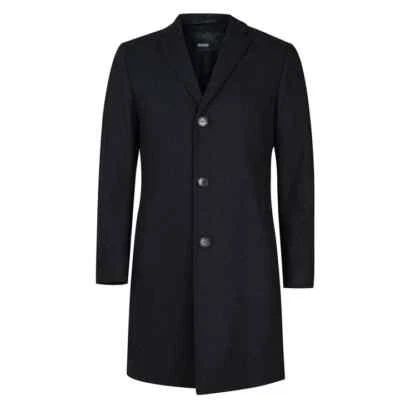 New Hugo BOSS grey mens cashmere wool pea overcoat suit jacket coat 56 46R XXXL - Image 1 of 4