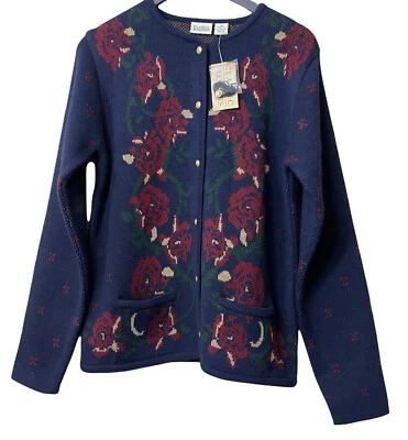 Botones dorados con estampado floral azul acrílico Classic Elements, medianos para mujer. Nuevo Foto 1 de 4