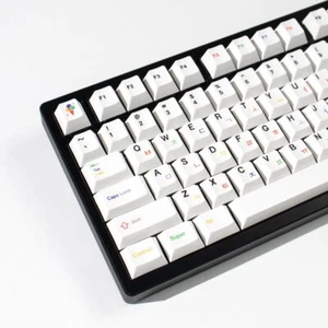 144 Keys White Korean Keycaps Cherry Profile Dye Sublimated PBT Keycap Set Su... - Picture 1 of 9