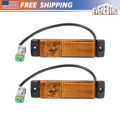 Ajuste para Kenworth T880 2014-up Conjunto de marcadores laterales ámbar Luz LED P546116 Foto 1 de 4