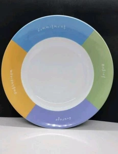 MARY KAY Ciotola Pasta Bordata Ispirazione Credenza Coraggio Impegno Entusiasmo 10" - Foto 1 di 7