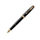Parker Sonnet Fountain Pen in Lacquered Black with Gold Trim - Medium Point NEW