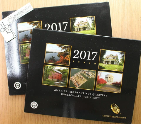 2017 U.S. Mint Set - America The Beautiful Quarters - Unc 10 Coin Set - PD Cover