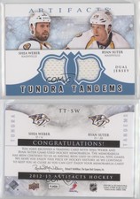 2012 Upper Deck Artifacts Tundra Tandems Dual Jerseys Blue Shea Weber Ryan Suter