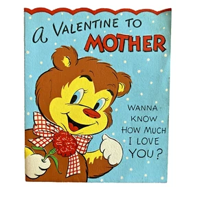 Vintage Barker Card 1950S "A Valentine To Mother" Pop Out - Used - Picture 1 of 6