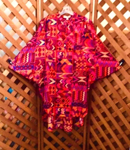 NWT-WOMEN'S DESIGNER MARA HOFFMAN VIBRANT KAFTAN BEACH COVER UP PES DRESS-SZ M - Picture 1 of 7