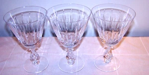 3 Fostoria Baronet Wate/Wine Stems or Goblets 6 Inches Tall - Picture 1 of 1