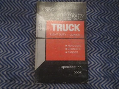 1987 年福特 AEROSTAR BRONCO II 游骑兵工厂福特规格商店手册 — 第 1/3 张图片