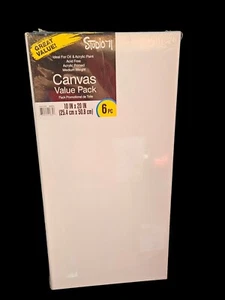 Darice Studio 71 Stretched Canvas Value 6/Pack – 10 X 20 in - Picture 1 of 3