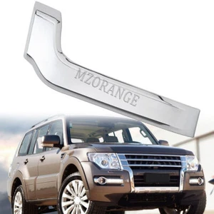 Left Passenger Chrome Front Bumper Molding Trims For 15-20 Mitsubishi Pajero V98 - Picture 1 of 10
