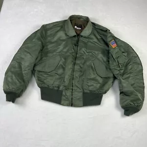 Avirex Vintage Aviator Uomo Taglia XL Giacca Nylon Verde USA 816-47 LEGGI - Foto 1 di 22