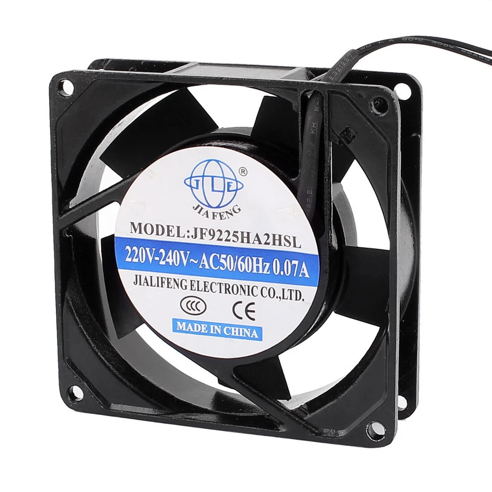 92 x 92 x 26mm 220V-240V 0,07A PC CPU Computer Kühlventilator mit Metall Sieb - Bild 1 von 3