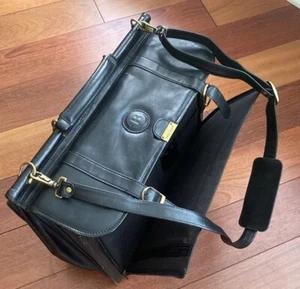 Barry Smith Black Leather Briefcase Bag - Picture 1 of 4