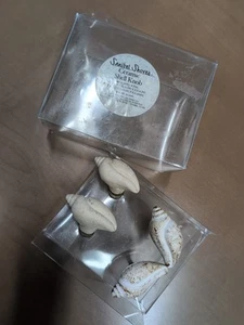 Juego de 4 perillas de cajón de gabinete con carcasa marina cerámica Sanibel Shores 🐚🐚 NUEVO - Imagen 1 de 5