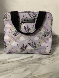 Betsey Johnson Flying Unicorn Regenbogen Thermo Brotdose Beuteltasche bunt lila - Bild 1 von 9