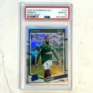 Donruss FIFA #176 2023-24 ENDRICK Optic Holo Prizm Clasificado Rookie RC PSA 10 - Imagen 1 de 2