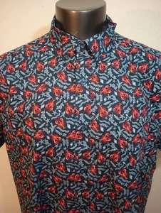 Johnston & Murphy XL Kurzarm Hemd mit Knopfleiste Hummer Seestern Muschel - Bild 1 von 8