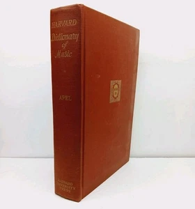 Hardvard Dictionary Of Music (Hardcover Book) By Willi Apel Vintage Harvard... - Picture 1 of 3