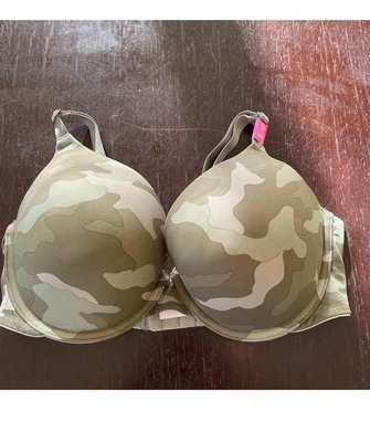 Sujetador Push Up ROSA Victorias Secret Verde Terroso Camuflaje Verde 32A Nuevo con Etiquetas Foto 1 de 4