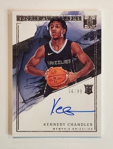 2022-23 Panini Impeccabile Basket Kennedy Chandler Auto /99 RA-KCH - Foto 1 di 2