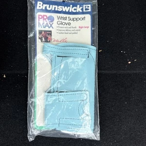 Vintage Blue Brunswick ProMax Wrist Bowling Glove Handgelenk - Bild 1 von 3