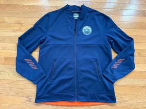 Men’s Sz L Edmonton Oilers Fanatics Authentic Pro Rinkside Full Zip Jacket - Picture 1 of 4