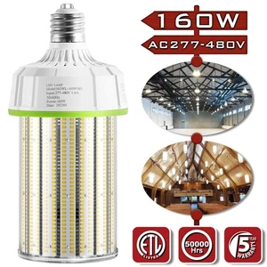 LED Corn Light Bulb 160W for Warehouse Factory Workshop AC480V Large Area Lamp - Picture 1 of 12