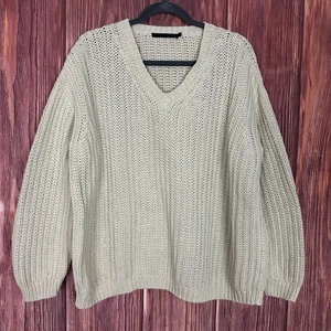 Suéter Jenni Kayne Mujer Tejido con Cable Algodón Orgánico Pesado Medio Crema Marfil - Imagen 1 de 7