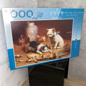 König 1000 Teile Puzzle Malerei Kätzchen von Carl Reichert versiegelt neu - Bild 1 von 9